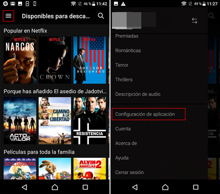 decarga videos con netflix app