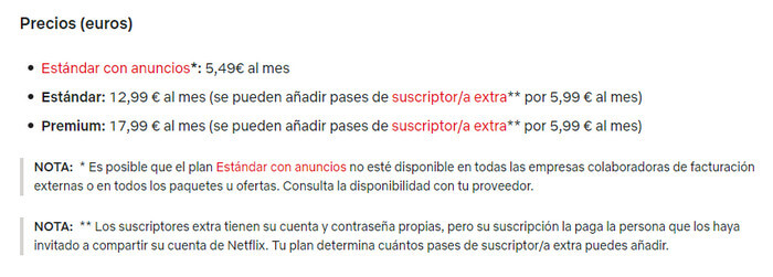 Netflix agregar usuarios adicionales