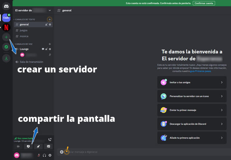 compartir pantalla en discord