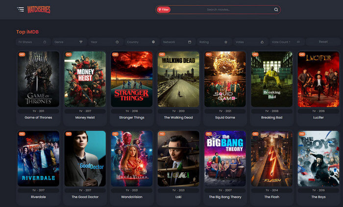 WatchSeries – Series actualizadas, incluso de Netflix